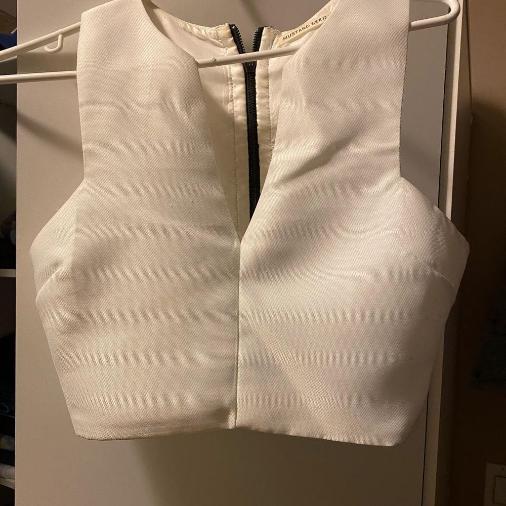 White Crop top